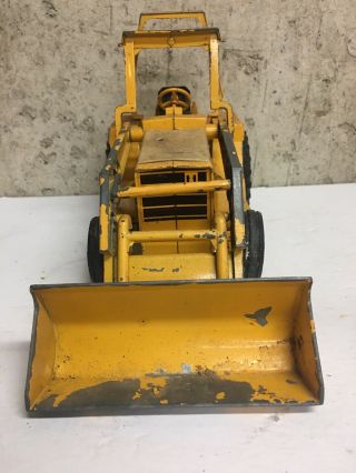 Vintage ERTL International Harvester Tractor Loader Backhoe Yellow 2