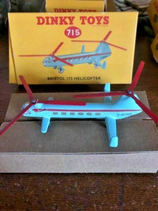 Dinky Toys Bristol 173 Helicopter 715 With Box