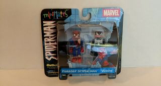 Marvel Mini Mates Spider - Man & Venom Art Asylum 2003 Package