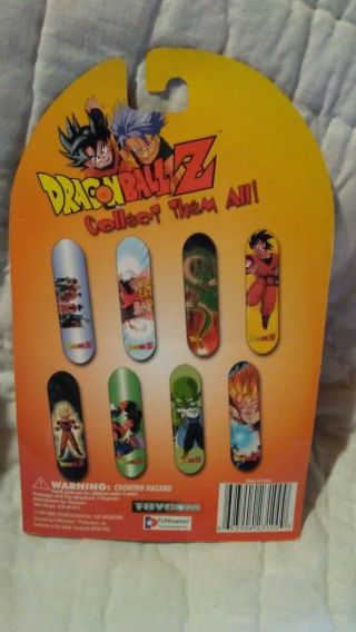 Vintage 1999 Dragon Ball Z Mini Skateboard Goku Trunks Vegeta ToyCom 2