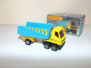 Matchbox S/f No.  50 - B Articulated Dump Truck Lemon Yellow Cab W/labels Mib