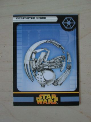 Star Wars Miniatures Destroyer Droid,  Revenge of the Sith 30/60,  Rare,  w/ Card 3