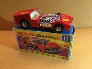 Matchbox Superfast Series No.  19 Road Dragster “8” Labels