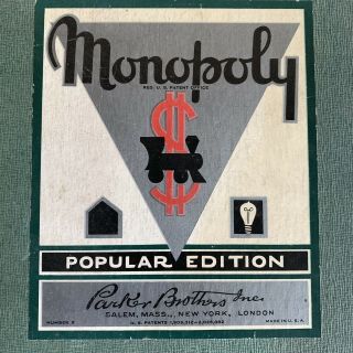 Monopoly Popular Edition Number 8 No.  8 1930 
