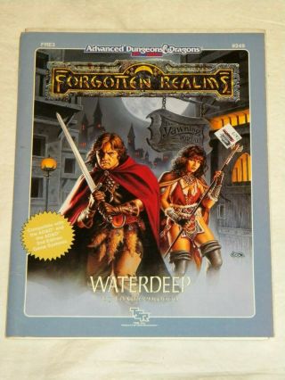 Advanced Dungeons & Dragons Fre3 9249 Waterdeep Ad&d Tsr