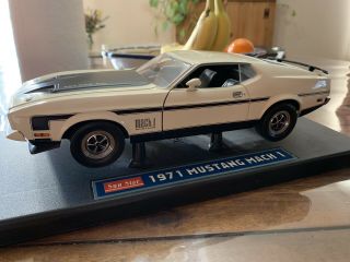 Sun Star 1971 Ford Mustang Mach I 351 White 1:18 Scale (no Box)