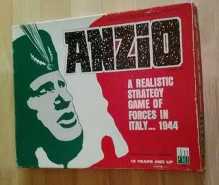 Avalon Hill Anzio Game Ww Ll - Realistic Strategy Game Of Forces In Italy 1944