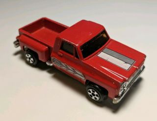 Vintage Unbranded Chevy C - 10 Stepside Pickup Truck Red 1/64 Chevrolet Diecast