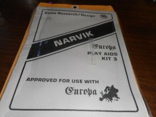 Narvik Europa Play Aids Kits 3 - Game Research / Design (rpg) 1986