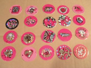 Pink Foils Pogs By S.  G.  I.  Complete Set Of All 20 Rare Set