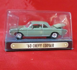 1960 Chevrolet Corvair Coupe - Diecast Model Olive 60 Chevy Hard Top 1/56 Scale