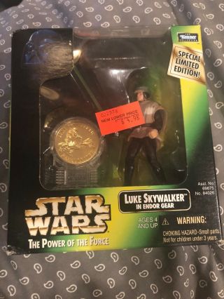 Star Wars Luke Skywalker Endor Gear W/coin The Power Of The Force Kenner Limited