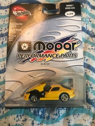 100 Hot Wheels Mopar Performance Parts Series Dodge Viper Gts Yellow Rare