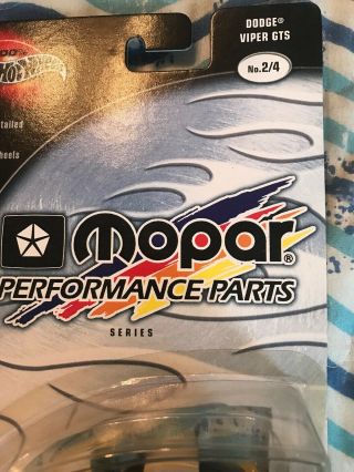100 Hot Wheels Mopar Performance Parts Series Dodge Viper GTS Yellow RARE 4