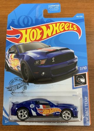 2019 Hot Wheels ‘10 Mustang Shelby Gt500 Snake Custom W Real Riders