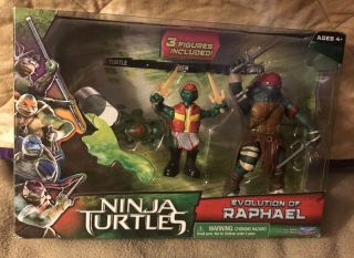 Evolution Of Raphael Teenage Muntant Ninja Turtles 3 Piece Figure Set