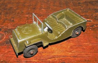 Vintage 40 - 50s Tootsietoy Tootsie Toy Metal Diecast 4.  5 " Army Jeep Truck Military