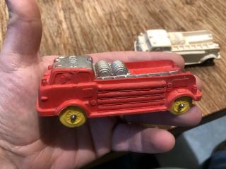 Vintage AUBURN RUBBER CO.  TOY 1950 ' s Small Cars Fire Engine Truck 4