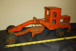 vintage LUMAR orange road grader parts or restore 2