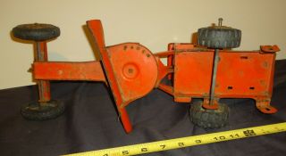vintage LUMAR orange road grader parts or restore 3