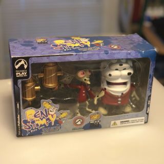 Palisades Ren And Stimpy As Fire Dogs Wizard World Chicago 2004 Exclusive