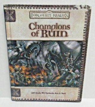 Champions Of Ruin Forgotten Realms Dungeons & Dragons D&d 3rd Edition