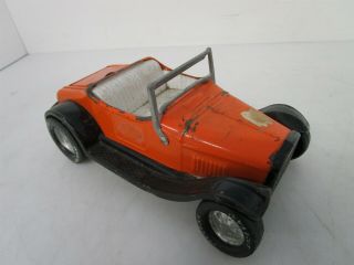 Vintage Nylint Toys Rockford Il “model T“ Roadster Hot Rod Metal Toy Car Orange
