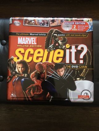 Marvel Deluxe Edition Scene It? The Dvd Game - Collectors Tin 2006 100 Complete