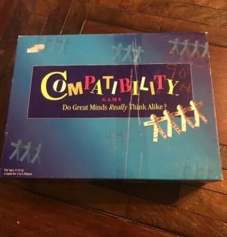 Compatibility Board Game 1996 Mattel Party Game Complete