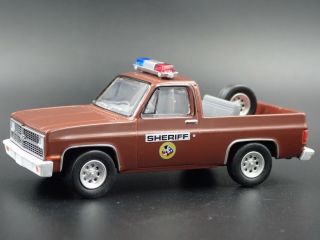 1981 Chevy Chevrolet K5 Blazer Sheriff Police Squarebody 1:64 Diecast Model Car