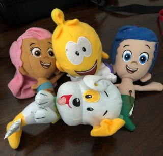 Bubble Guppies Gil,  Molly,  Mr Grouper,  Bubble Puppy 4 Plush Doll 8 "