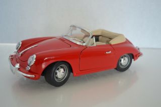 Burago 1:18 1961 Porsche 356 B Cabriolet In Red Cod.  3031