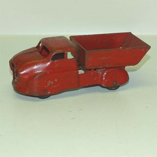 Vintage Small Wyandotte Dump Truck,  Pressed Steel Toy Vehicle,  Red