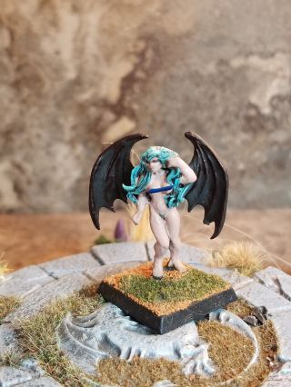 This Naked Blue Demon Succubus Is Ready For Battle.