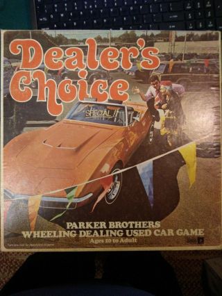 Vintage Dealers Choice Board Game Parker Brothers 1972,  Complete Game