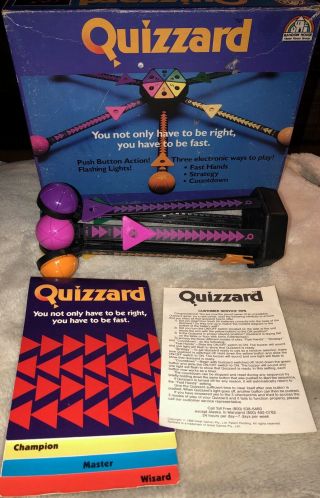 Quizzard Electronic Vintage Trivia Board Game 1988 Random House