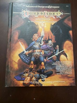 Ad&d Dragonlance Adventures Handbook D&d Dungeons Dragons Rpg Tsr