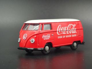 1950 - 1967 Vw Volkswagen Type 2 T1 Panel Van Coca - Cola 1:64 Diecast Model Car