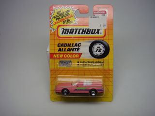 Matchbox - Mb72 - Cadillac Allante - On Card - 1991 -