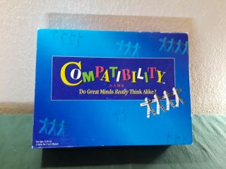 Compatibility Board Game,  1996,  Mattel,  Pre - Owned,  Complete