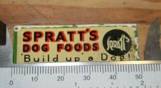 VINTAGE TOY SIGN SPRATT ' S DOG FOODS ADVERTISING SIGN FOR DINKY TRUCK? 3