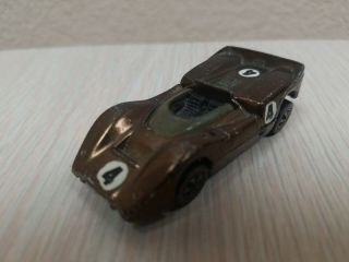 Hot Wheels Redline Metallic Brown Mclaren M6a Mattel Vintage Die Cast Car Usa