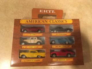 Set Of 6 Vintage Ertl Cars Of The World American Classics