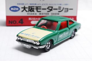 Tomica Osaka Motor Show 2nd.  No.  4 Isuzu 117 Coupe 1800xe 1:62 Toy Car