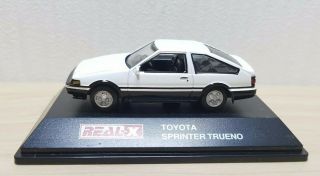 Real - X 1/72 Toyota Sprinter Trueno Ae86 White Diecast Car Model