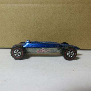 Old Diecast Hot Wheels Red Line Redlines Shelby Turbine Blue Made In Hong Kong