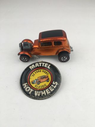 Redline Hotwheels 1968 Classic 32 Ford Vicky With Badge