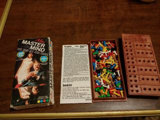 Mini Mastermind Set Travel Master Mind Game Vintage Invicta 1972 Complete Skill