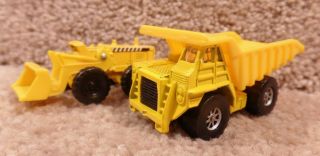 Two Maisto Fresh Metal Front End Loader And Dump Truck Construction Equipment