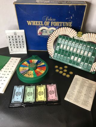 Vintage 1986 Deluxe Wheel Of Fortune Board Game By Pressman Family Game Night